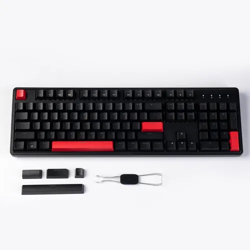 Vista 4 de LEMOKEY X3 - Teclado mecánico para juegos con cable, diseño 100% con teclado programable QMK/VIA, interruptor marrón, retroiluminación roja