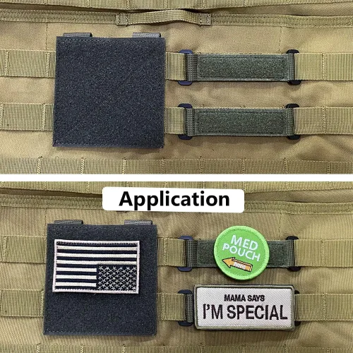 Vista 4 de Panel de parches táctico Molle con gancho y bucle, accesorio Molle para mochila, chaleco, insignia de bricolaje e insignia