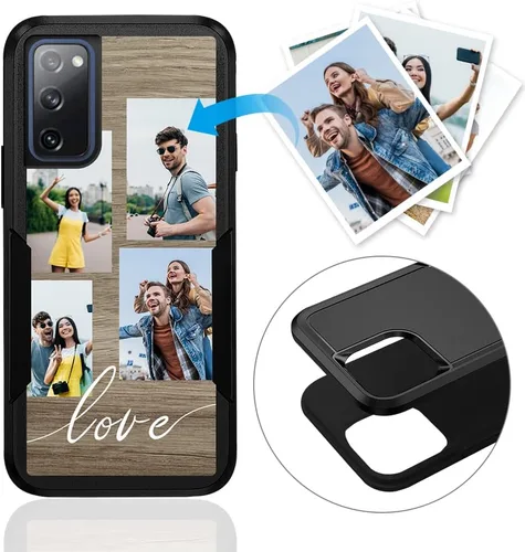 Vista 11 de Funda de teléfono personalizada para Galaxy S20 FE 5G, funda para teléfono multifoto, funda protectora resistente de doble capa a prueba de golpes
