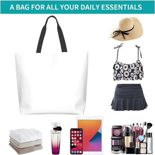 Vista 7 de Bolsa de mano personalizada, diseña tu propio texto/foto/logotipo impreso, bolso de hombro personalizado de gran capacidad para hombres/mujeres