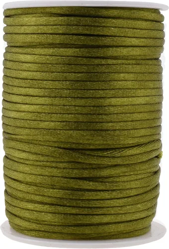 Vista 137 de Mandala Crafts Cordón de satén de cola de rattail de 0.02 in para nudos chinos de macramé