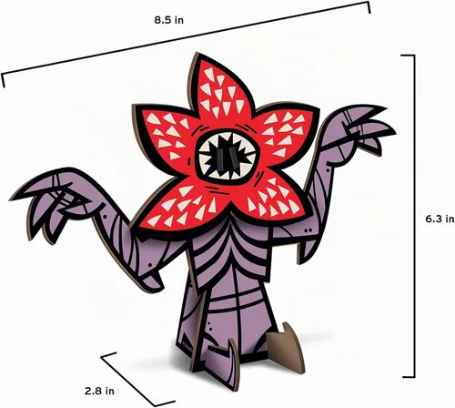 Vista 3 de Stranger Things Demogorgon - Soporte de teléfono de madera ligero para escritorio o mesa, soporte de visión manos libres para teléfonos inteligentes