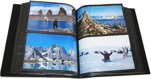 Vista 3 de CATPAN Álbum de fotos de 4 x 6, álbumes de fotos de cuero con capacidad para hasta 200 fotos, álbum de fotos grande vintage utilizado para apreciar