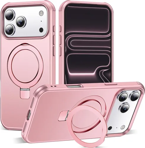 Vista 52 de SKYLMW - Funda compatible con iPhone 11 de 6.1 pulgadas, con soporte magnético invisible tipo anillo, funda translúcida de grado militar, compatible