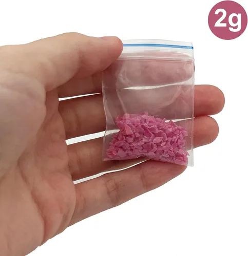 Vista 5 de Gryrigns Ópalo creado triturado para incrustaciones de madera para hacer joyas DIY (rosa rosa, 0.07 onzas)