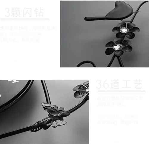 Vista 4 de Reloj de pared con péndulo de pájaro de metal, para sala de estar, decorativo, sin tictac, silencioso, reloj de péndulo, moderno, simple, de cuarzo