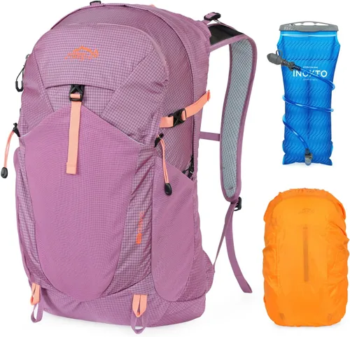 Vista 16 de IX INOXTO Mochila de hidratación para senderismo con bolsa de agua de 3 litros para mujeres y hombres, mochila de agua de 25 litros para senderismo