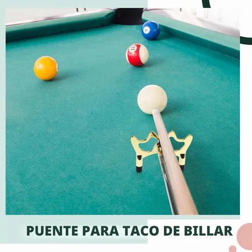 Vista 2 de Skylety Taco de billar para billar, accesorios de mesa de billar retráctil, soporte para taco de billar con cabezal de puente de latón extraíble