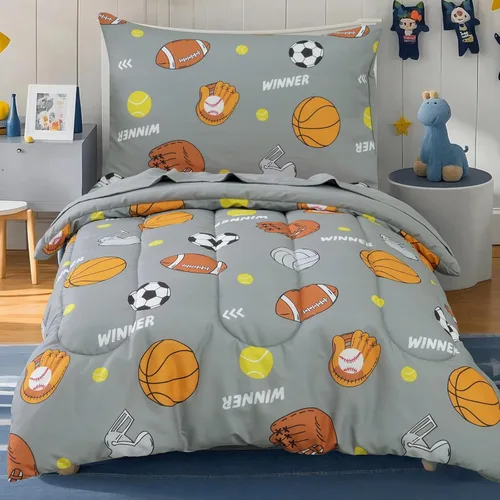 Vista 16 de david's kids Juego de ropa de cama de 4 piezas para niños pequeños - Juego de ropa de cama suave y transpirable para niñas, incluye edredón Mariposa