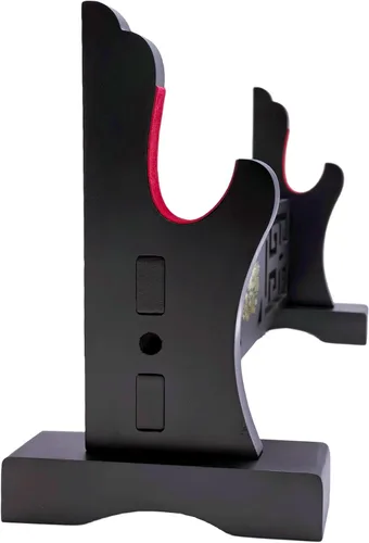 Vista 5 de Soporte acolchado para espada, soporte de terciopelo para proteger la espada, Katana Genji, hoja samurái japonesa Gladius Templar, soporte medieval