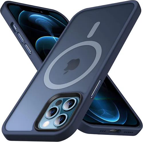 Vista 13 de Anqrp Funda magnética a prueba de golpes para iPhone 12 Pro Max, [compatible con MagSafe] [probada contra caídas de grado militar] Funda delgada