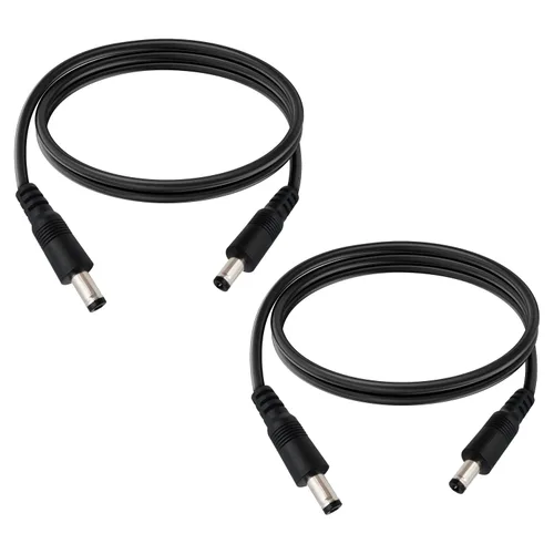Vista 11 de DC5.0.197x0.1 in 12V macho a macho Cable de extensión macho a macho 18AWG macho a macho 1 pie