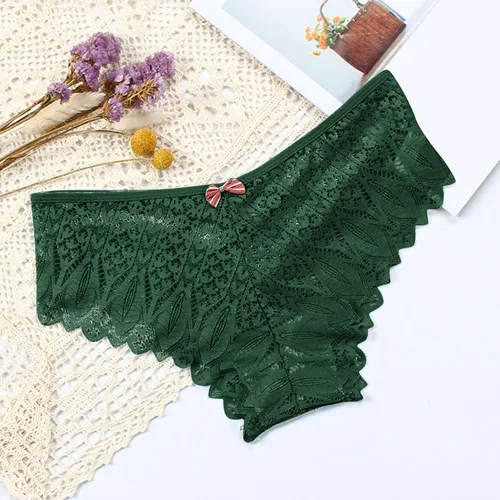 Vista 6 de Bragas sexys para mujer, traviesas para sexo, tanga de ganchillo, encaje entrecruzado, ropa interior invisible, lencería hipster festoneada