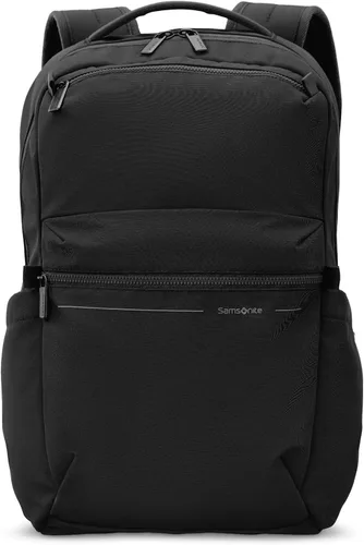 Vista 2 de Samsonite Mochila Básica, Compartimento Dedicado para Laptop, Bolsillos Delanteros Stash y Malla de Aire Transpirable Ligera Negro