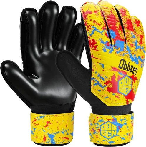 Vista 11 de Guantes de portero de fútbol para niños, jóvenes y adultos, guantes de portero de fútbol de agarre fuerte con protección para los dedos