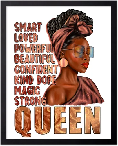 Vista 59 de Poster Master Póster motivacional vintage, impresión inspiradora retro, regalo para chica afro, amiga, reina negra, mujer afroamericana