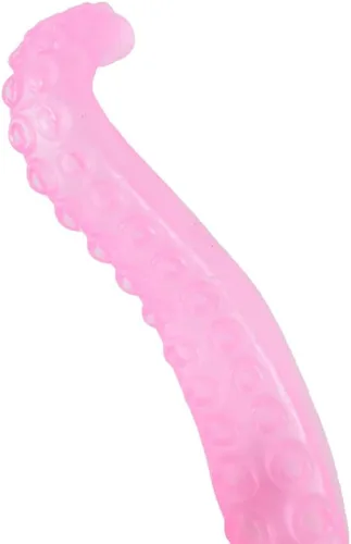 Vista 4 de Marionetas de tentáculo de silicona que brillan en la oscuridad (rosa oscuro, 5)