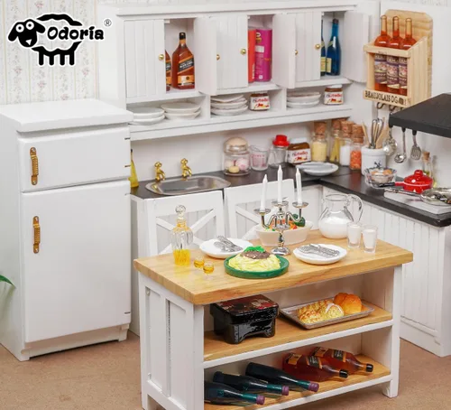 Vista 8 de Odoria 1/12 Galletas en miniatura con bandeja Accesorios de decoración de casa de muñecas