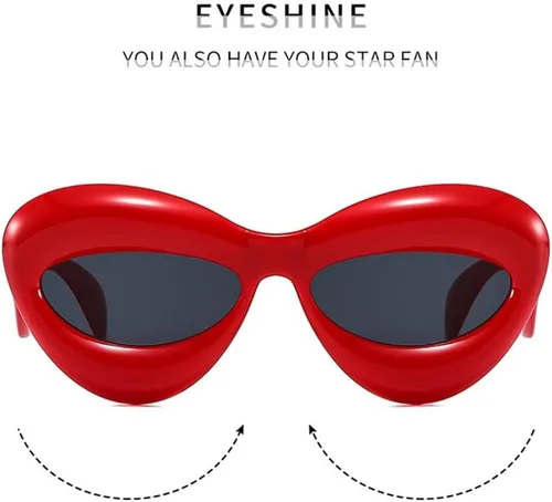 Vista 5 de GIFIORE Gafas de sol infladas de ojo de gato a la moda, divertidas, gafas de sol de moda