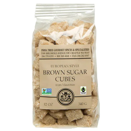 Vista 9 de India Tree Cubos de azúcar blanco de comercio justo sin OMG, contenedor de 1.1 libras, cubos de azúcar de caña pura de corte áspero para café, té