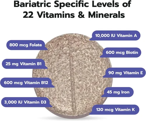 Vista 3 de Bari Life Just One Masticable, Multivitamínico Bariátrico Once Daily y Hierro