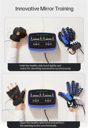 Vista 5 de Ambos guantes del robot de la rehabilitación de la mano, equipo del entrenamiento del dedo de la movilidad, dispositivo del entrenamiento