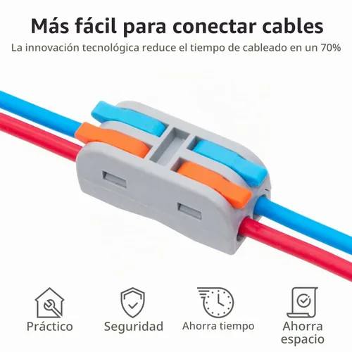Vista 2 de 84 conectores de cable de palanca, 2 en 2 salidas rápidas y compactas, conector eléctrico para AWG24-12