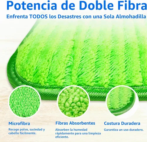 Vista 5 de Paquete de 2 almohadillas de microfibra lavables y reutilizables