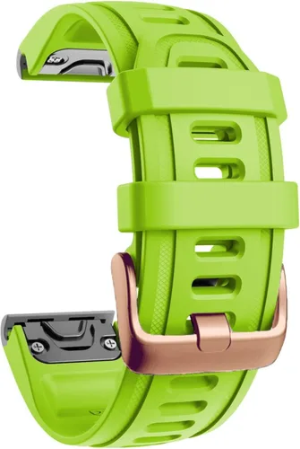 Vista 20 de Correa de reloj de liberación rápida pulsera de silicona para Garmin Fenix 5S 5X 5Plus 6S 6X 6 Pro oro rosa hebilla pulsera deportiva