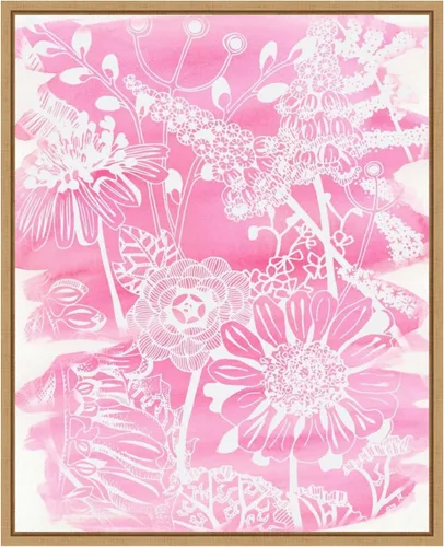 Vista 10 de Amanti Art Lienzo enmarcado para pared, 20 x 16 pulgadas, ramo fucsia II de Chariklia Zarris, lienzo enmarcado para pared, obras de arte de flores