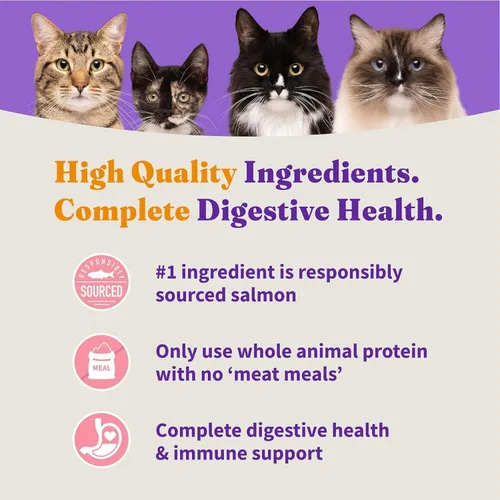Vista 6 de Halo Holistic - Alimento seco para gatos, salmón capturado en la naturaleza