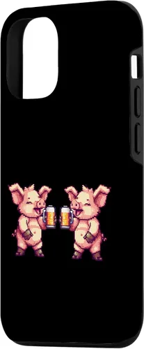 Vista 2 de iPhone 15 Pig Beer Party Team Comic Gamer Crew Case