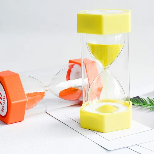 Vista 3 de XINBAOHONG - Temporizador de arena, reloj de arena de 3 minutos y 10 minutos, temporizador para juegos infantiles, aula, hogar, oficina, cocina