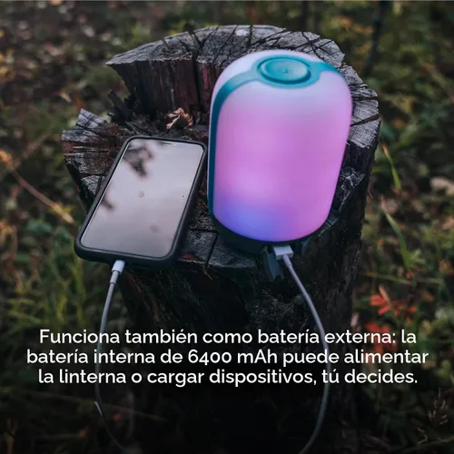Vista 7 de BioLite Alpenglow Linterna USB multicolor con batería recargable y puerto de carga, AlpenGlow 500