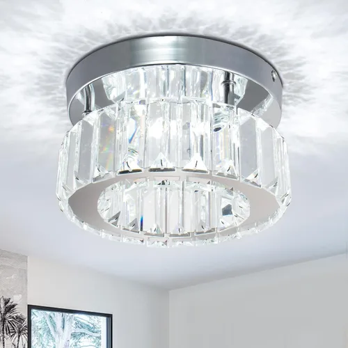Vista 12 de CLAIRDAI Lámpara de techo de cristal cuadrada de montaje empotrado, lámpara de techo LED moderna para cocina, pasillo, vestíbulo, sala de estar