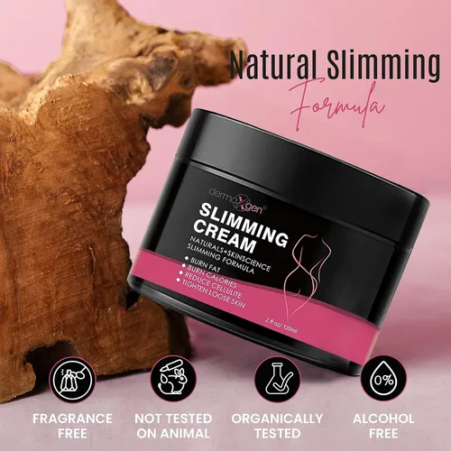 Vista 2 de Crema adelgazante para reafirmar el vientre, el vientre y la cintura, crema anticelulítica 100% natural con ingredientes orgánicos, fórmula natural