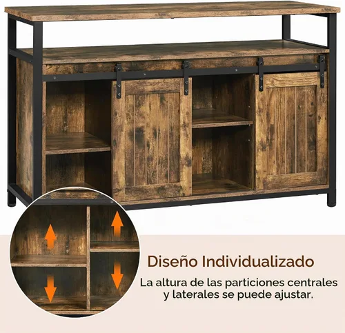 Vista 8 de Yaheetech Soporte de TV de granja para puerta corrediza de granero