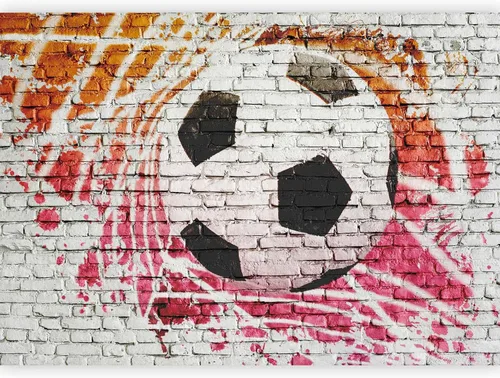Vista 11 de artgeist Mural de pared Fútbol de 77 x 55 pulgadas, papel tapiz autoadhesivo extraíble, gran calcomanía, decoración de pared, diseño de imagen