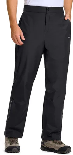 Vista 2 de 33,000ft Pantalones de lluvia para hombre, con cremallera completa Negro