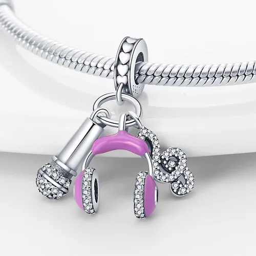 Vista 4 de Pandach 925 Sterling Silver Charms for Bracelets Necklace with 5A CZ Stones Dangle Pendant Bead Jewelry Beads Gifts for Women