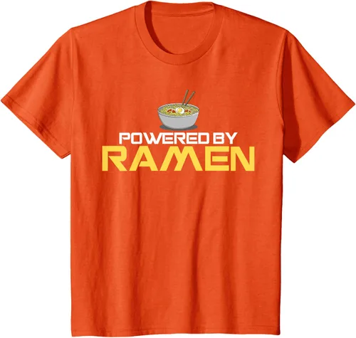 Vista 67 de Camiseta de fideos de anime japoneses Powered By Ramen, Negro, S