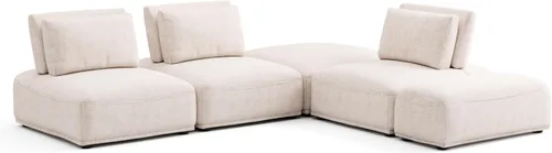 Vista 16 de Furniture of America Tatiana Modern Boucle - Sofá modular de 2 plazas con respaldo ajustable para sala de estar, oficina, combinación libre Boucle