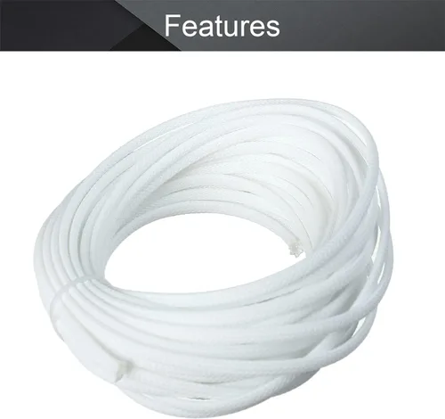 Vista 3 de Othmro Funda de cable trenzado expandible PET de 32.8 pies, protector de cable flexible de 3/16 pulgadas, funda de organización de cables