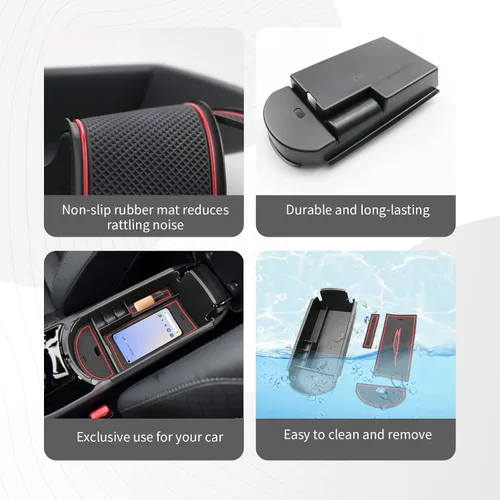 Vista 5 de CDEFG Organizador de accesorios de consola central para C-HR 2018 2019 2020 2021 2022 Para Ford Expedition 2025 2026 Accesorios de consola central