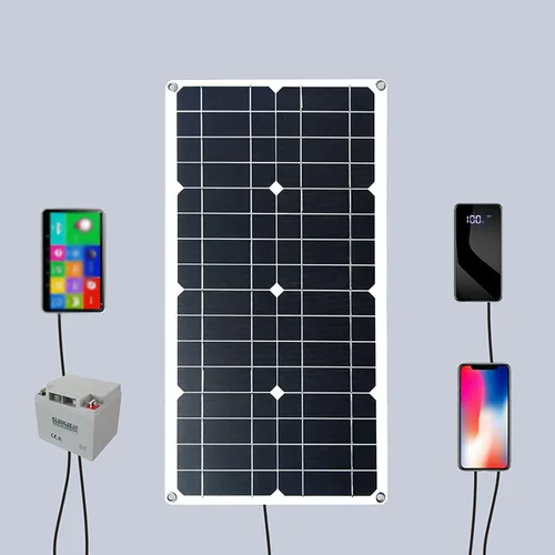 Vista 6 de Generador solar de 24 W, panel solar portátil de 5 V/1.7 A, cargador de energía monocristalino USB de módulo fotovoltaico monocristalino, panel Con