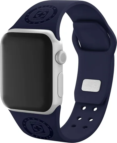 Vista 4 de Cruz Azul - Correa deportiva de silicona grabada compatible con Apple Watch