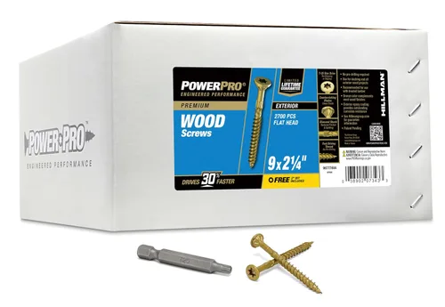 Vista 13 de Power Pro Tornillos de madera para exteriores de alta calidad, tornillos de cubierta multiusos #8 x 1-1/2 pulgadas para proyectos al aire libre