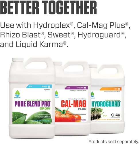 Vista 7 de Botanicare Pure Blend Pro Grow, Nutriente, 3-2-4, 1 gal.