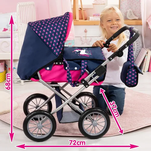 Vista 3 de Bayer City Star - Cochecito de muñeca 2 en 1 y cochecito para muñecas de 18