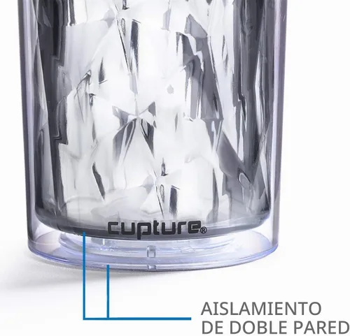 Vista 5 de Vaso para batido de cristal con cierre y bloqueo para bebidas frías y calientes Cupture, de 22 oz, Negro diamond
